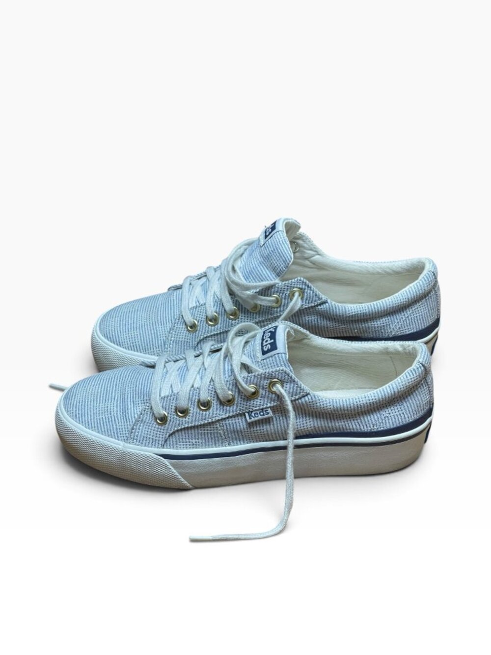 Keds Women's Blue Denim Canvas Lace Up Sneakers Size 7.5